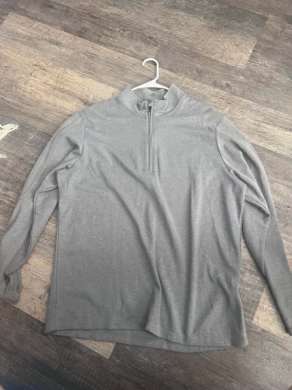 Adidas 3-Stp 1/4 Zip Size XL Grey Three Melange Sweatshirt